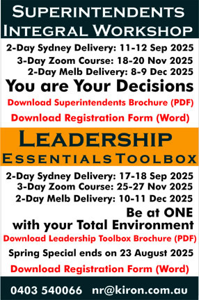 Kiron Superintedents Training Workshop and Kiron Leadership Essentials Toolbox Workshop